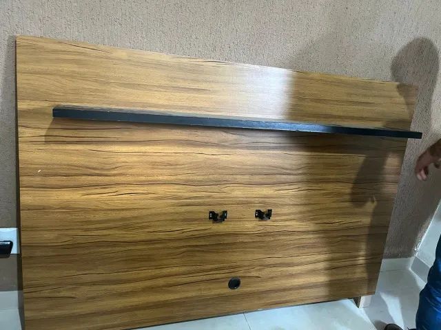 PAINEL E RACK PARA TV PRETO/MADEIRA