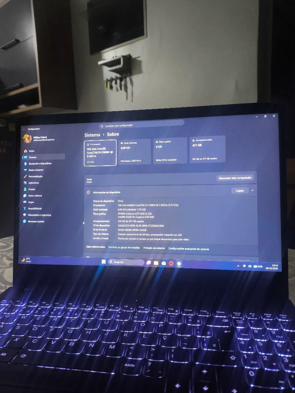 Vendo NOTEBOOK LENOVO GAMING 3i - Foto 2