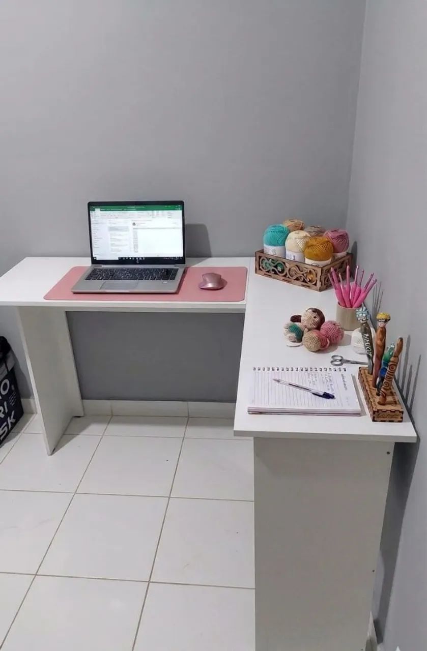 MESA MDF L FRETE GRÁTIS 