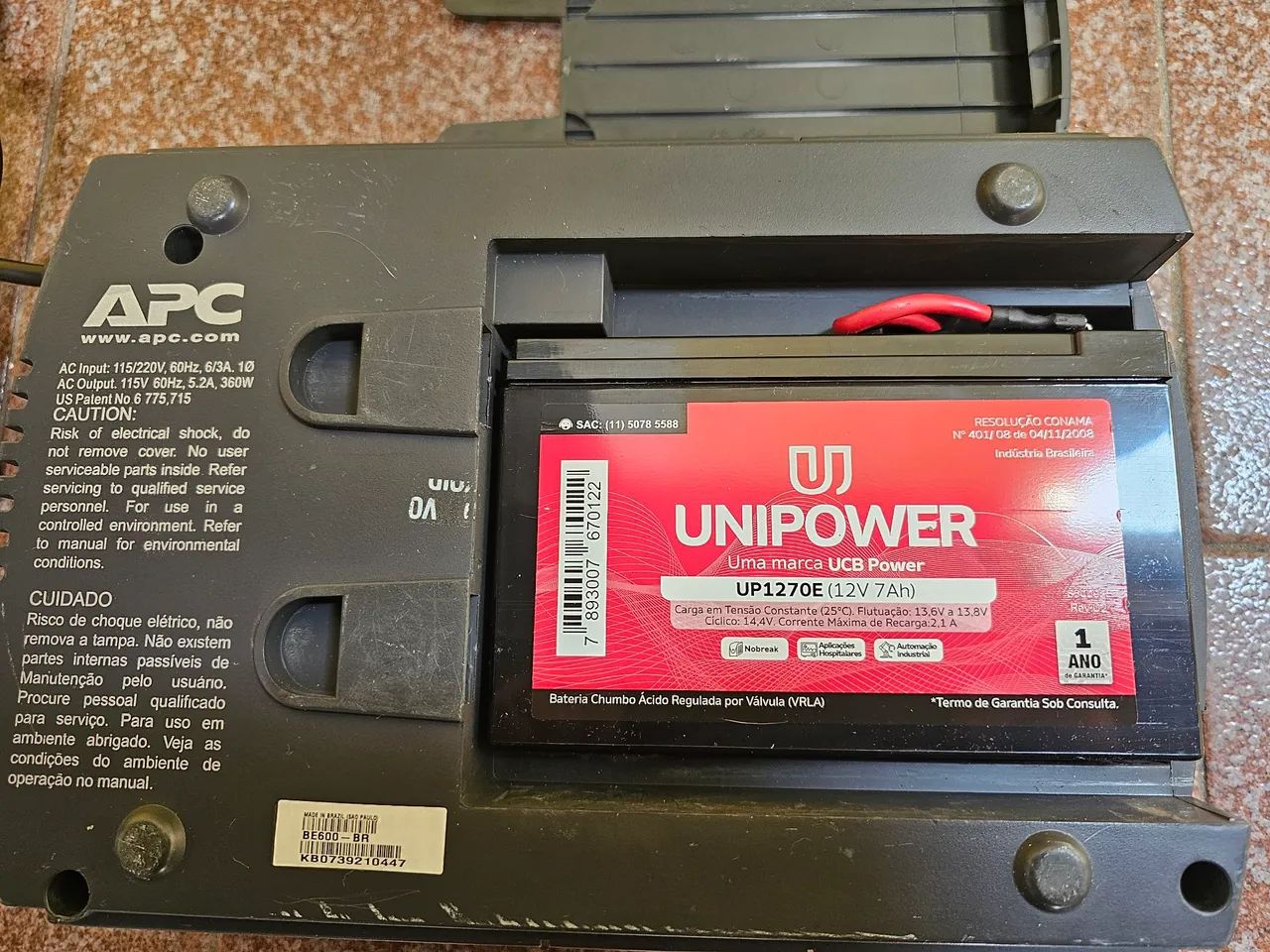Nobreak APC Back-UPS ES 600VA Bateria Nova - Foto 4