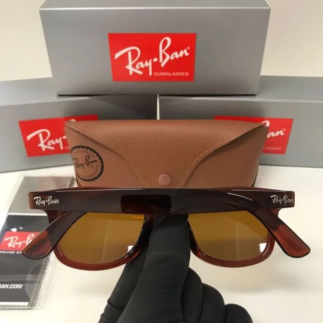 óculos de sol ray ban wayfarer brown - Foto 4