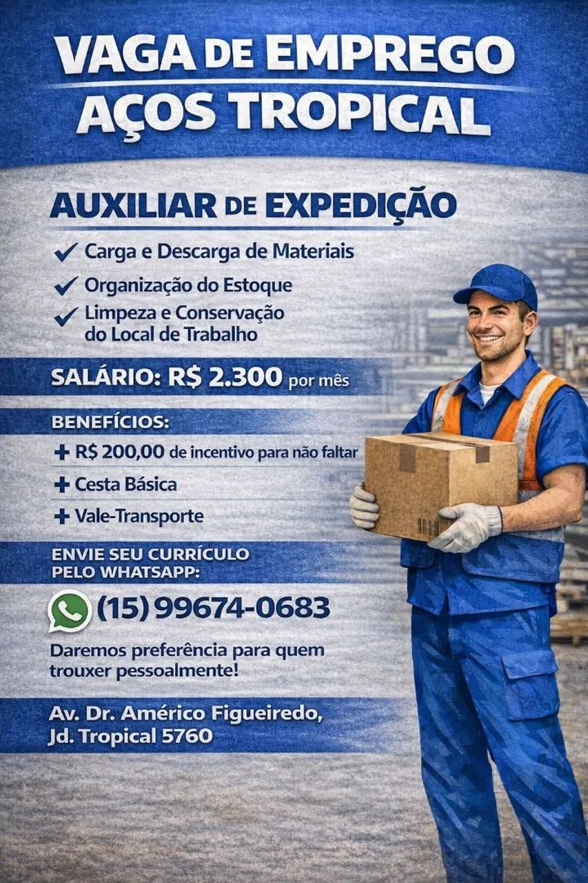 Leia o anúncio Vaga de emprego