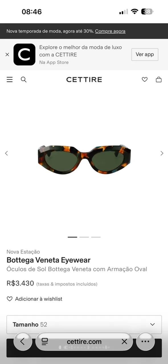 Óculos original BOTTEGA VENETA - Foto 3