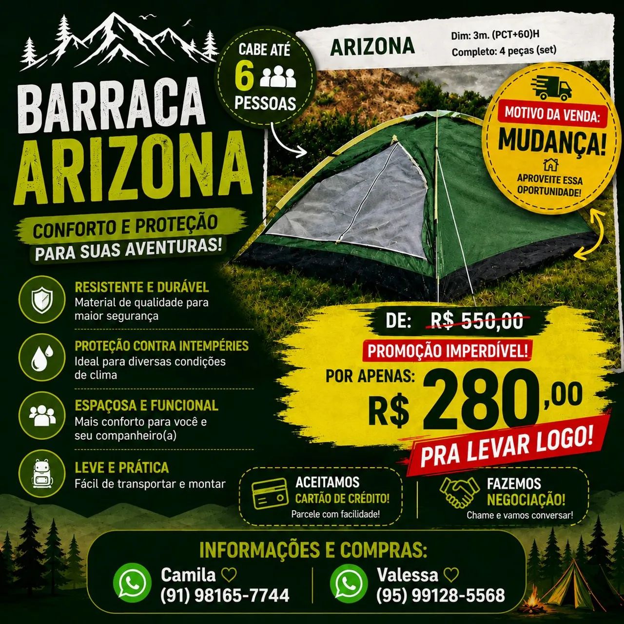 Barraca Arizona / Saco de dormir aceito negociação  - Foto 2