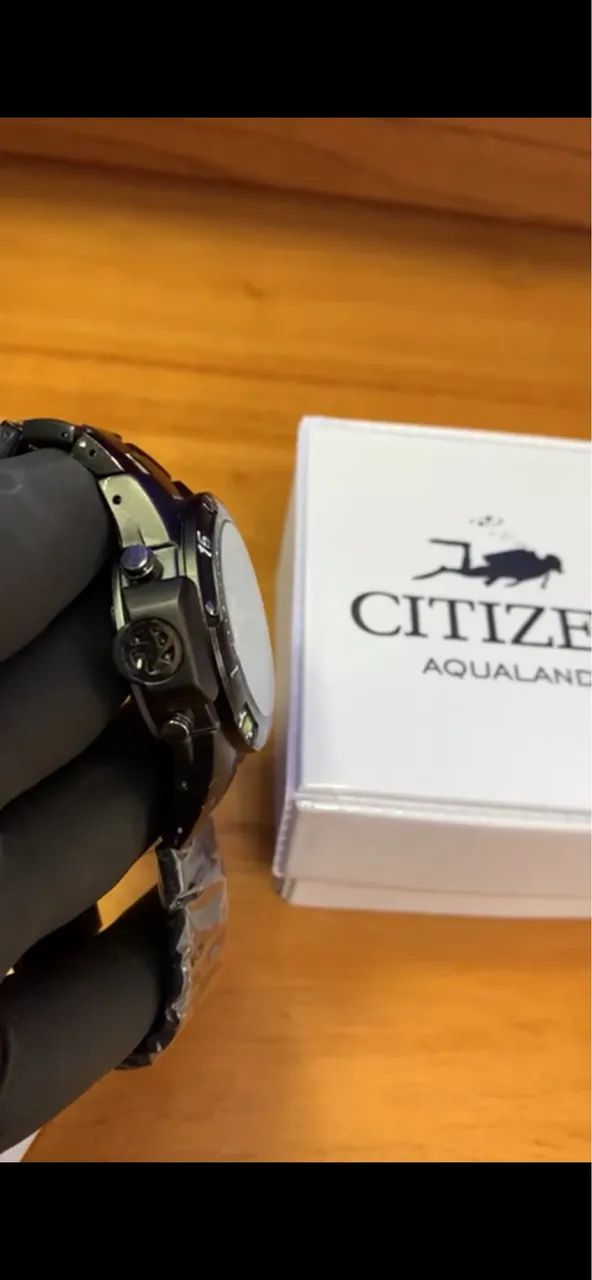 RELÓGIO DE PULSO CITIZEN TODO EM AÇO PRETO - Foto 3
