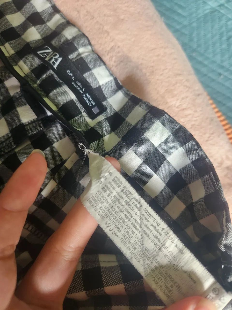 Calça zara xadrez 38 - Foto 4