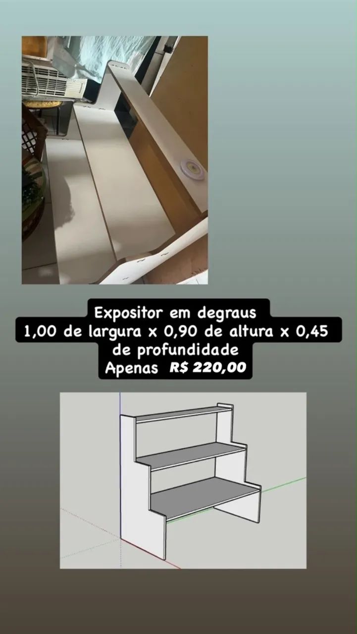 Expositor de degraus 