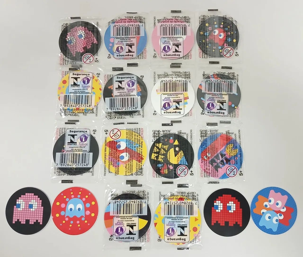 Tazo Pac Man Elma Chips 2020 - lote com 18 - Hobbies e coleções