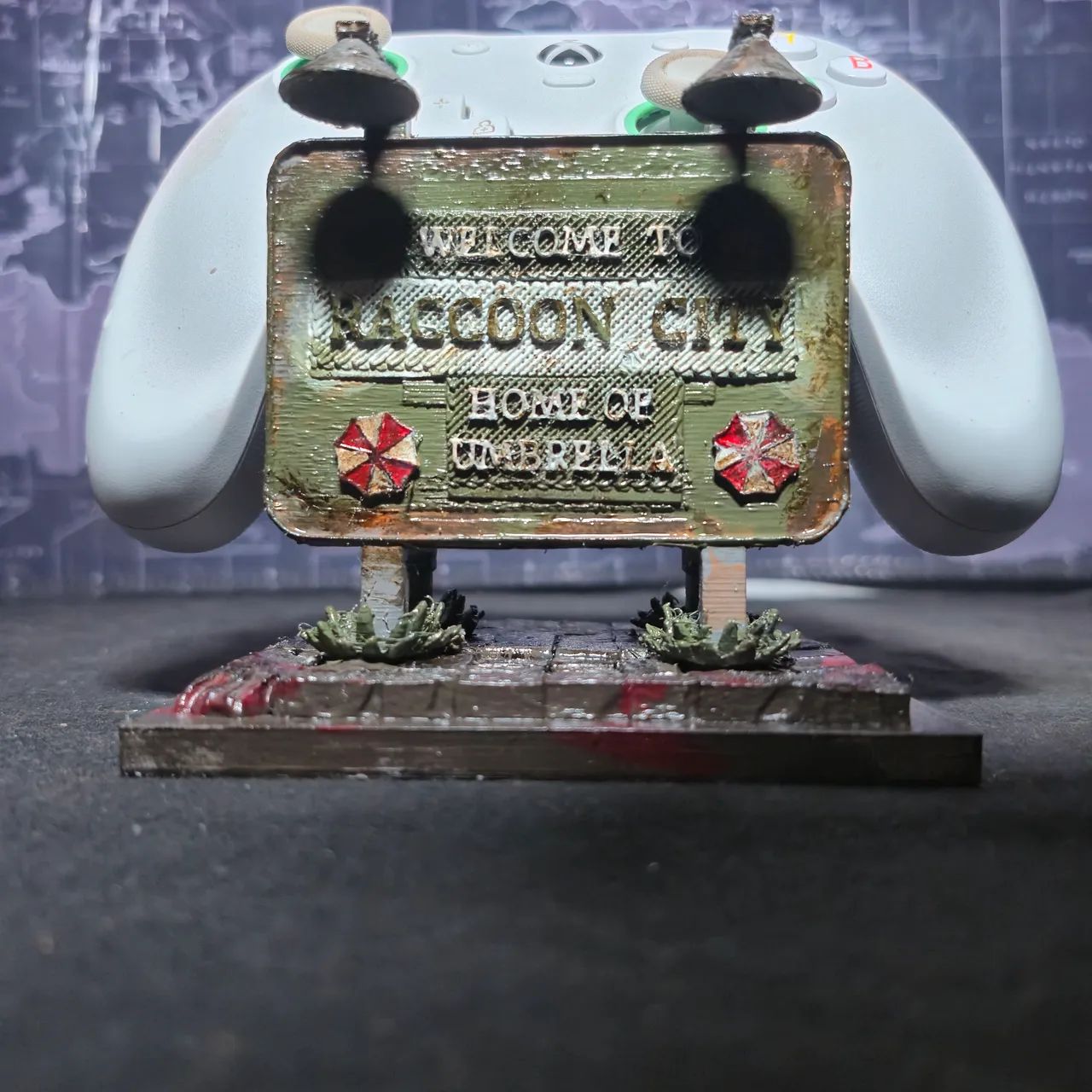 Suporte para Controle Tema Raccoon City Umbrella Corporation - Foto 5