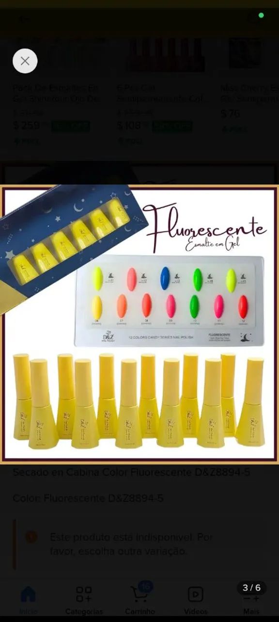 Esmalte em gel UV/LED fosforescente e fluorescente - Foto 4