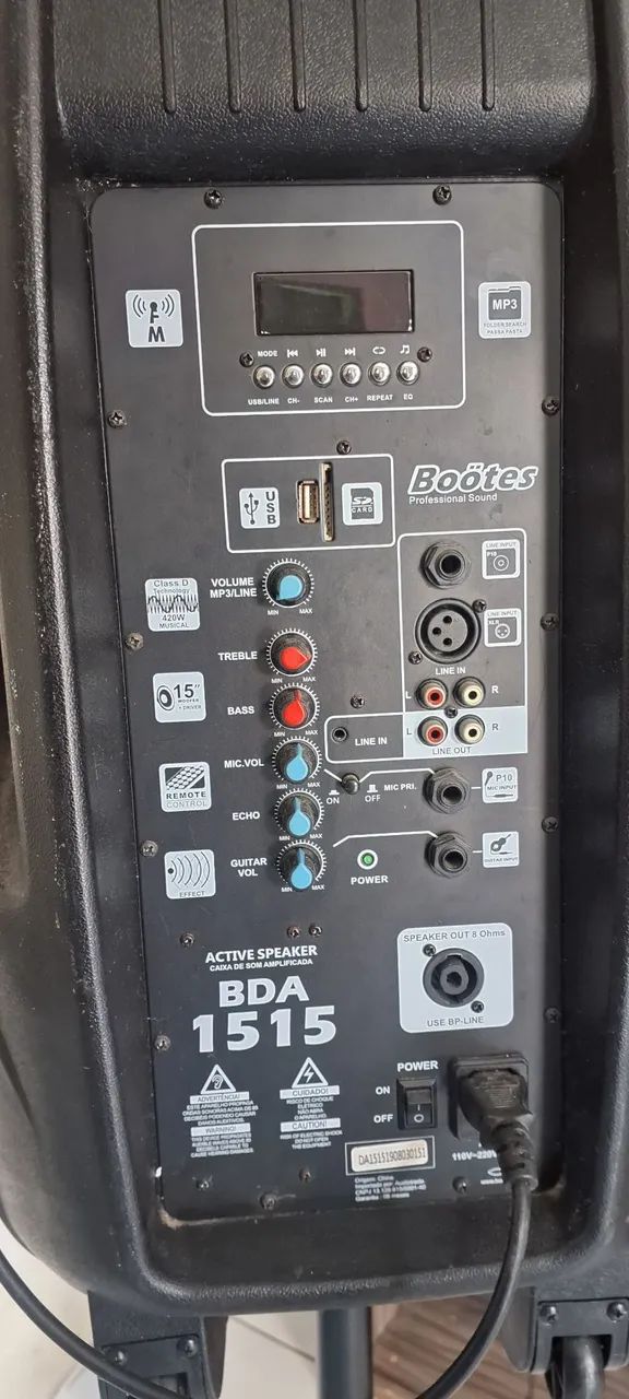Caixa de Som Botões BDA 1515