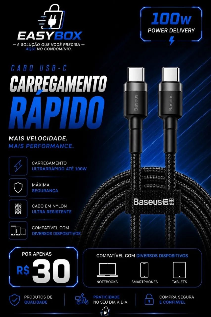 Cabo Ubs Tipo C 100w