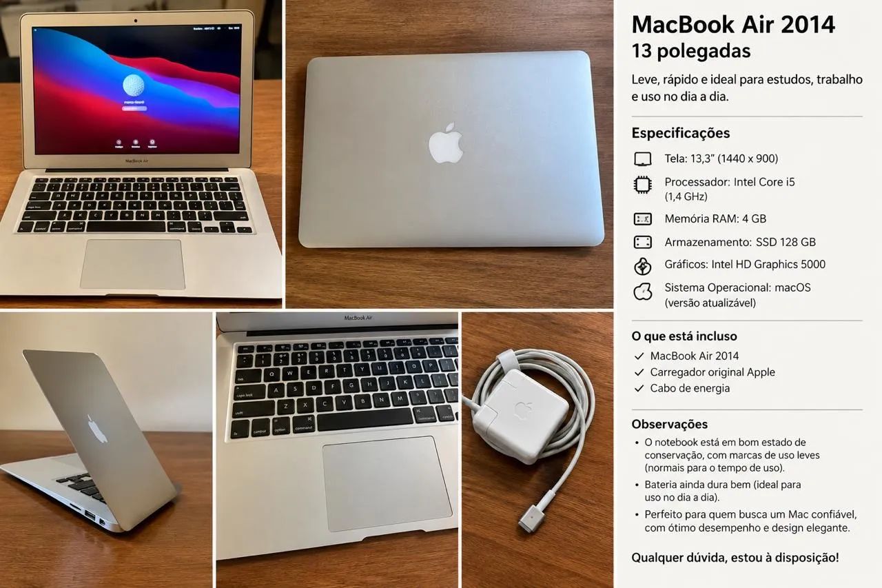 MacBook Air 2014 13インチ 4G 128GB MacBook Air 13? 2014 - Intel Core i5 - 4GB RAM - SSD 128GB