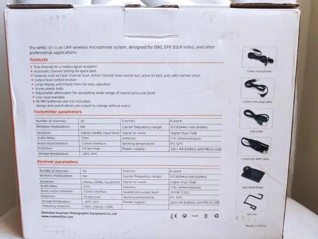 Sistema Wireless Microfone Lapela Mamen WMIC-01 - Foto 3