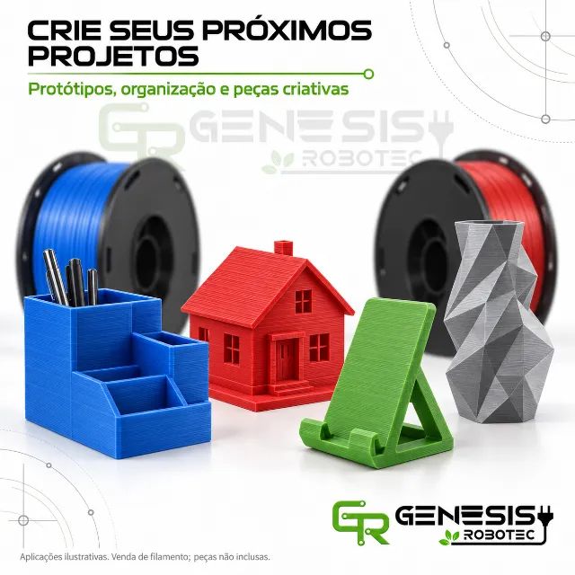 Filamento 3D Kingroon PLA e PETG 1,75 mm - Cores variadas - Foto 4