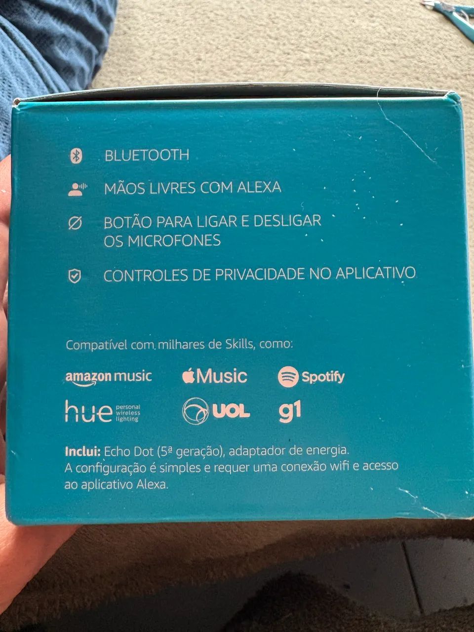 Echo Dot (5 Geração) com Alexa, Amazon Smart Speaker Branco - B084DWCZY6 - Foto 3
