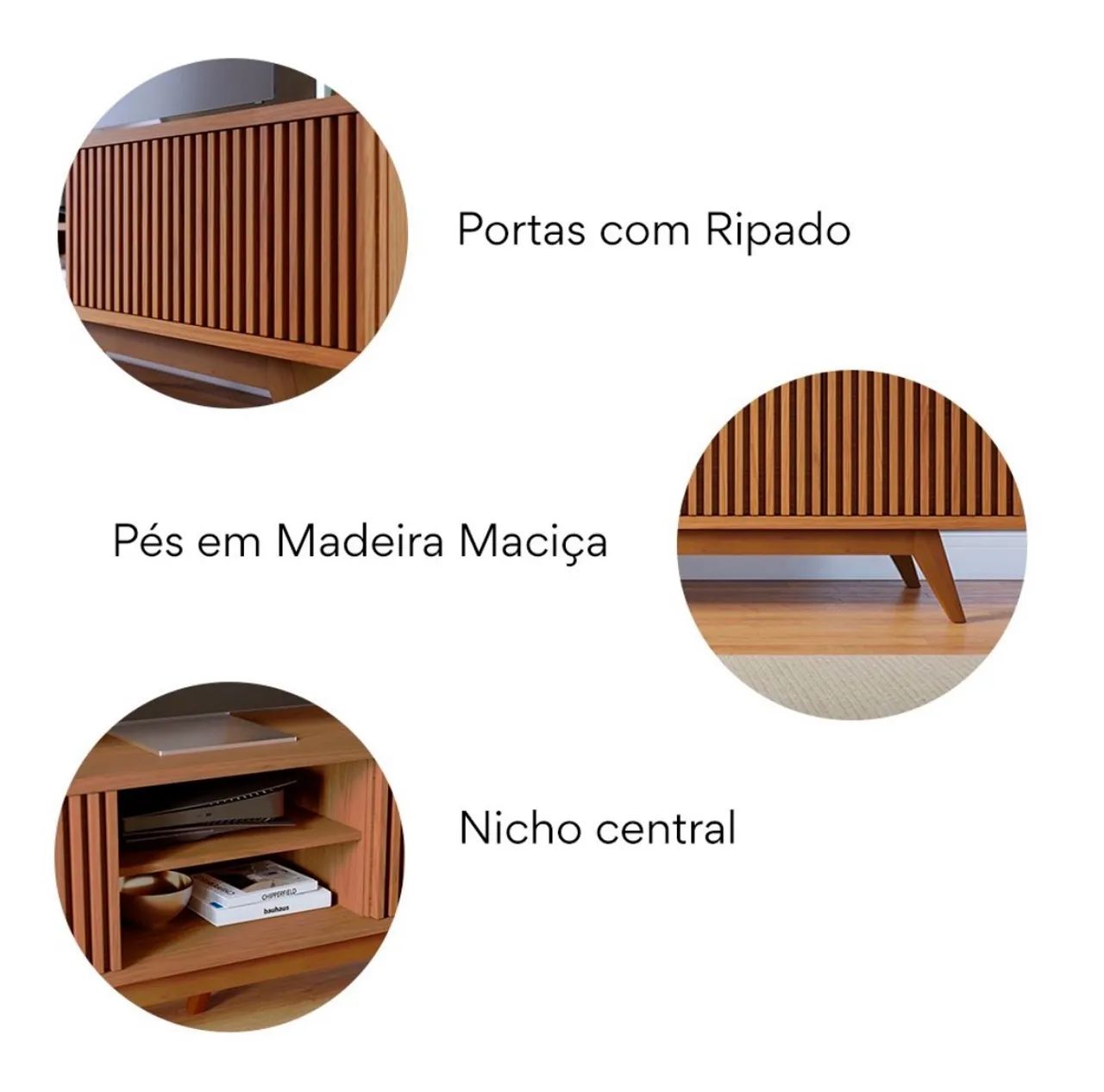 Rack ripado para TV até 75 polegadas - Foto 5