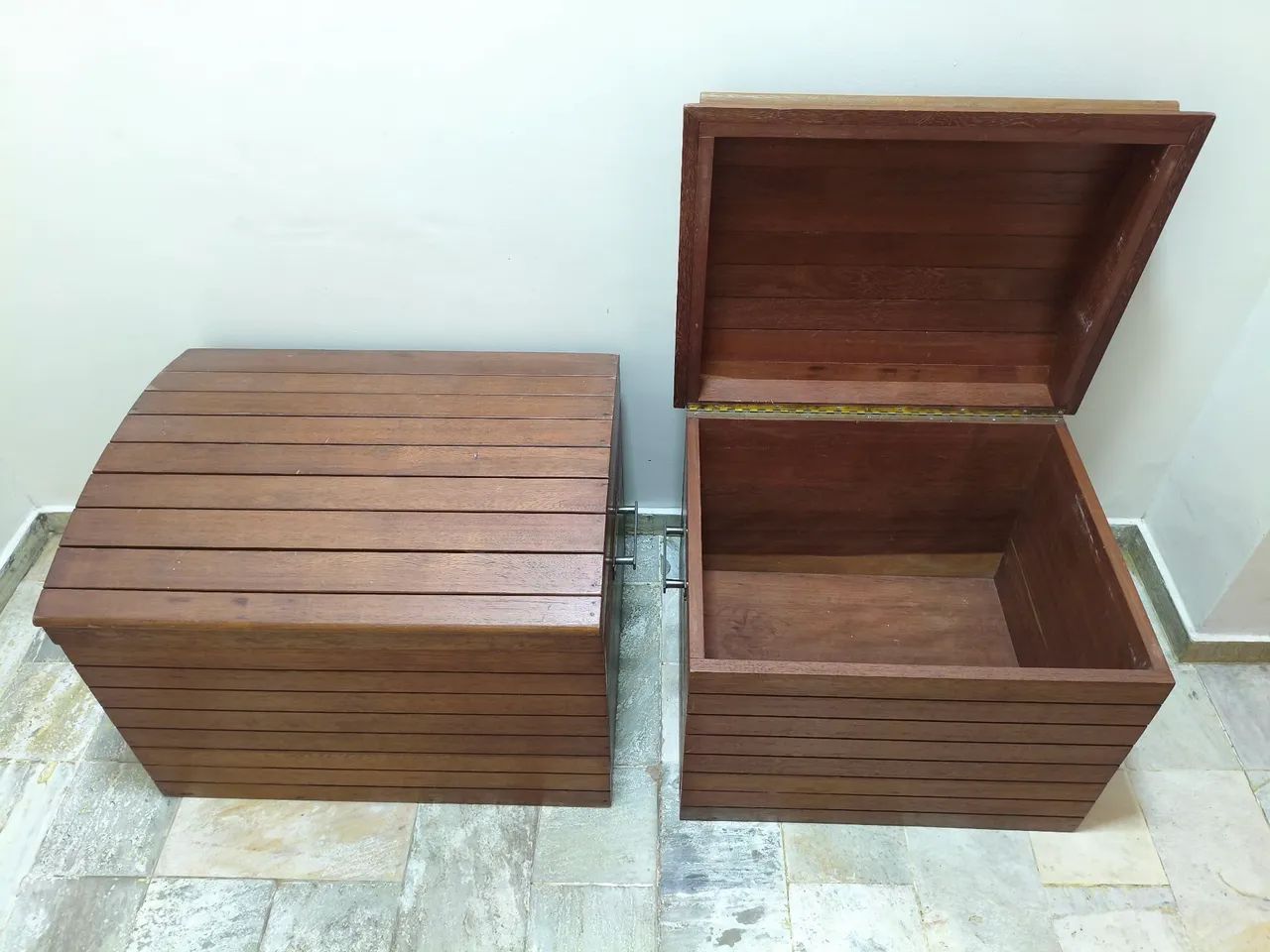 2 Baús de madeira vintage antigo 