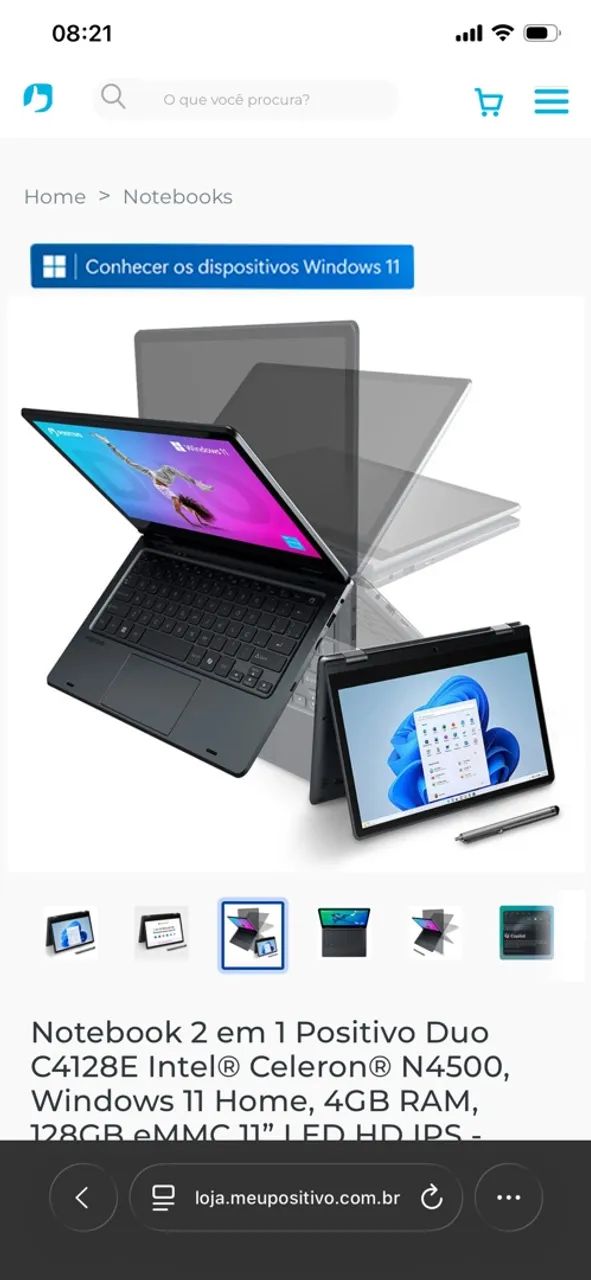 Vendo NOTEBOOK POSITIVO DUO 