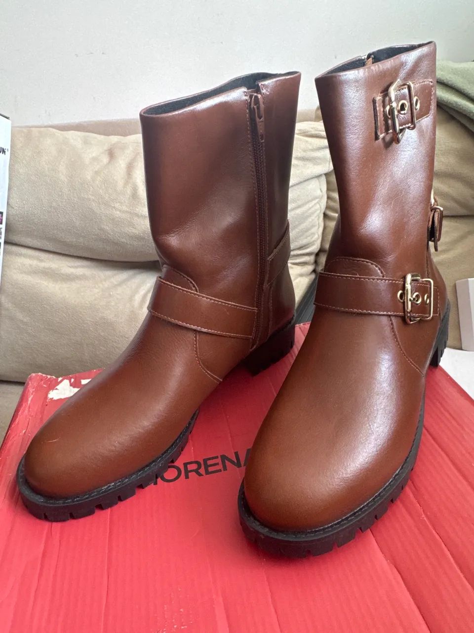 Bota Feminina Marrom Morena Rosa - Foto 2
