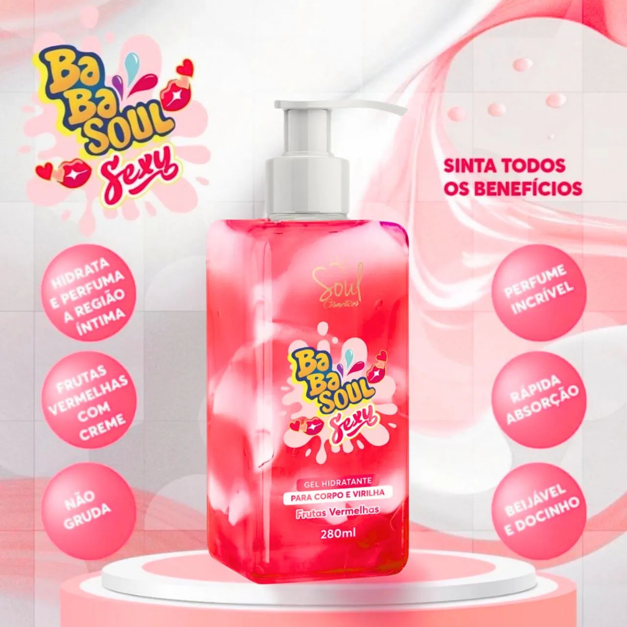 Babasoul | Gel Hidratante Beijável | Frutas Vermelhas  - Foto 2
