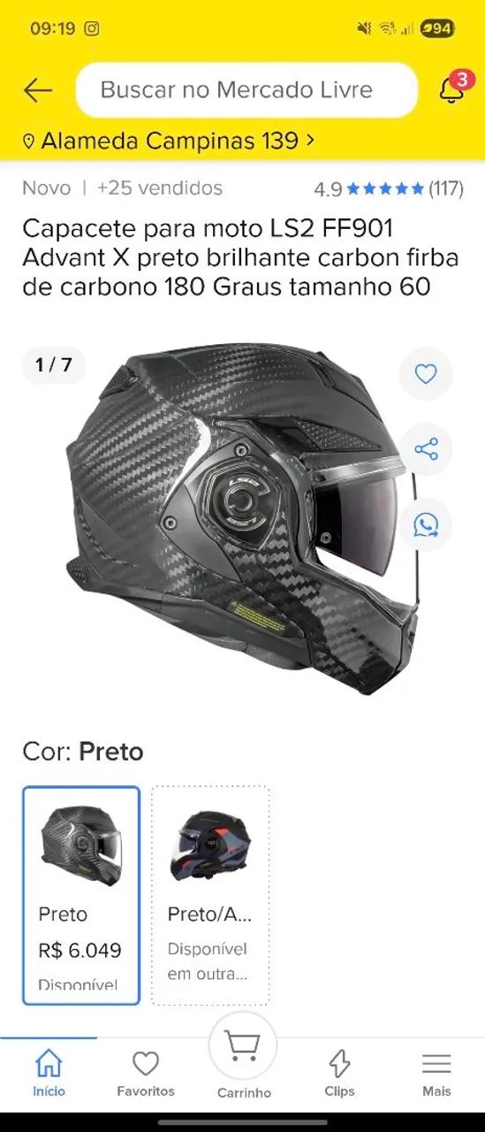 Capacete LS2 Carbono Full Carbon - Foto 2