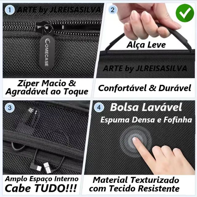 1 Bolsa Case pro Estabilizador de Imagens & Video Dji Osmo Mobile 7&8 (7,7p,8p) Bag Estojo - Foto 4