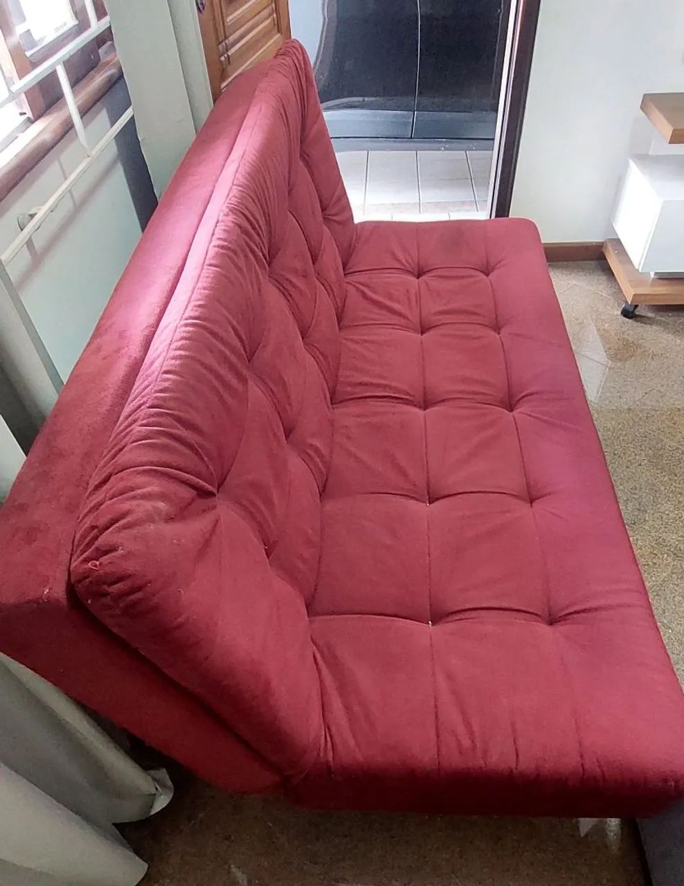 Sofá-Cama Linoforte com Tecido Suede 1.85cm 65746288346499121