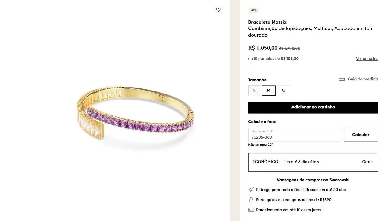 Bracelete Swarovski Original - Foto 3