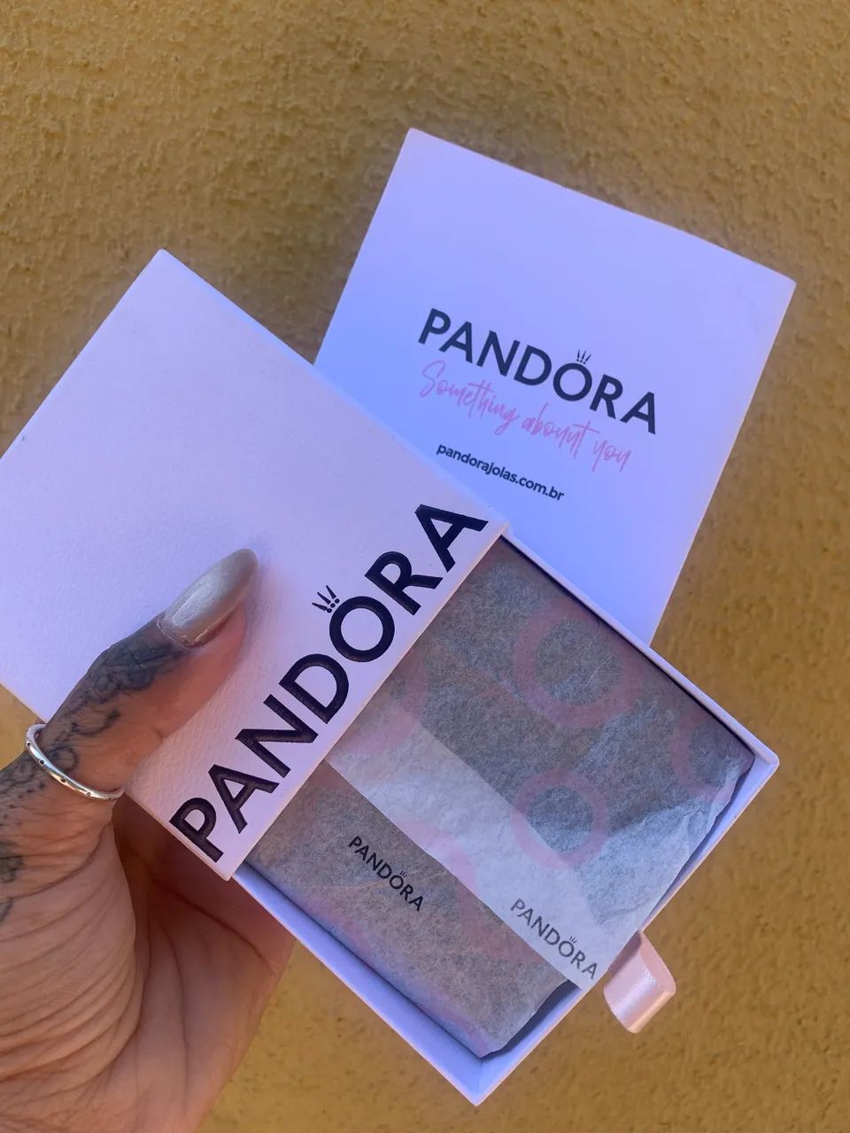 Colar Pandora Corrente de Prata e Pingente Círculo Cravejado - Foto 3