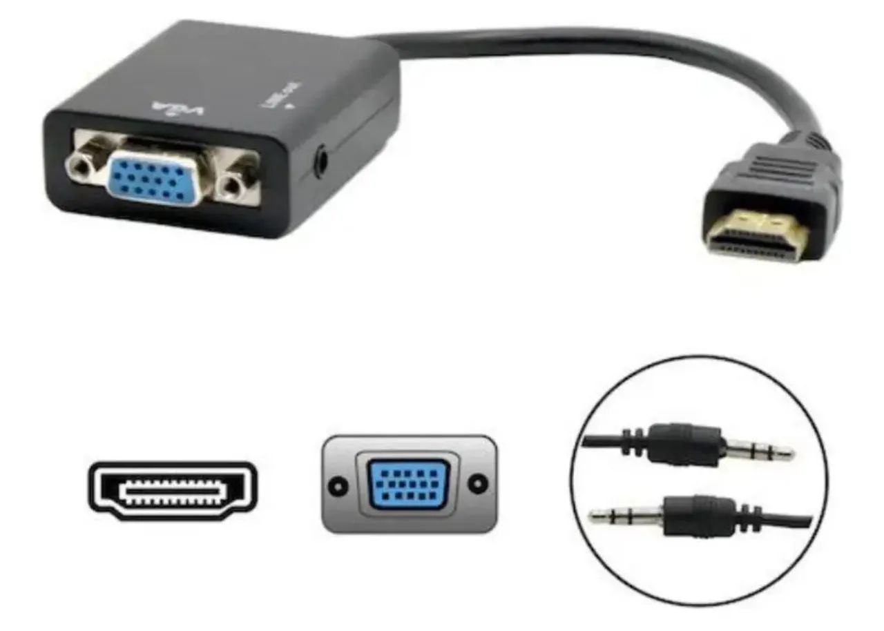 Cabo Conversor Hdmi Para Vga  - Foto 3