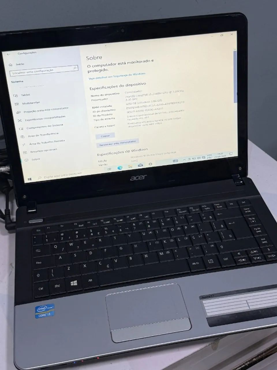 Notebook Acer Intel Core i3 4GB RAM HD 300GB Formatado + Office + Teclado USB  - Foto 3