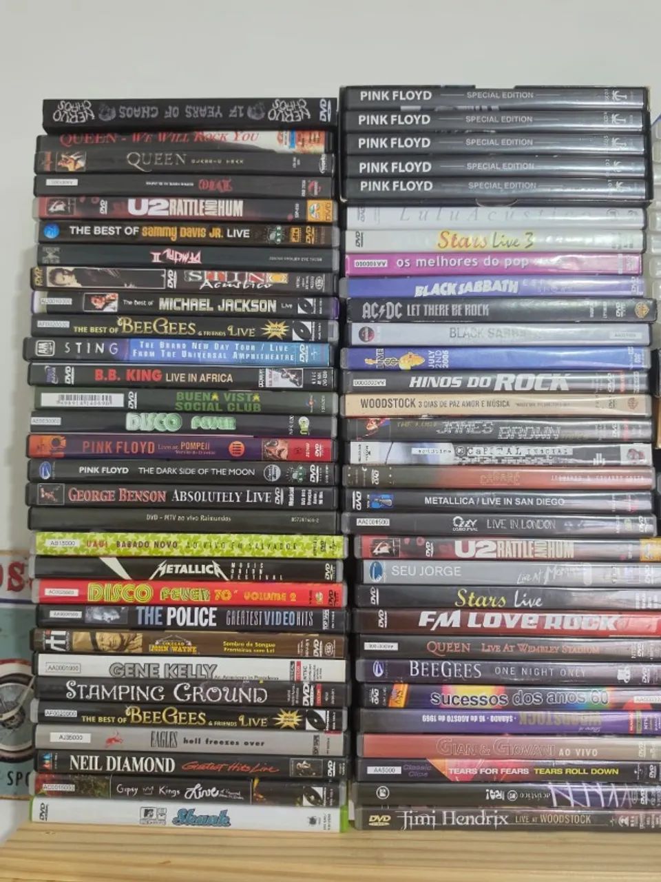 COLEÇÃO DVDS MUSICAIS ROCK