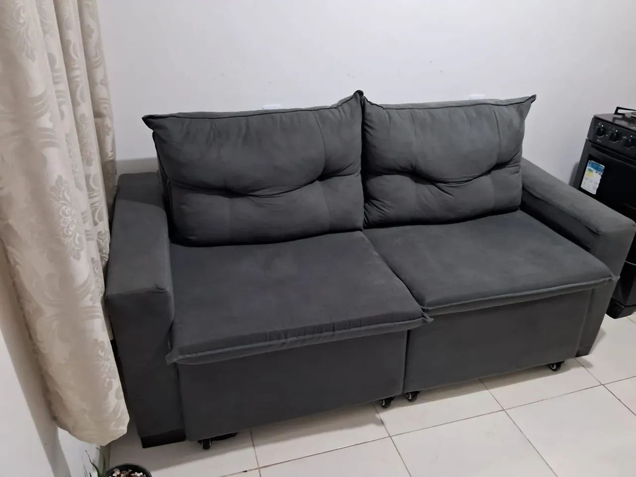 Sofá 3 lugares retrátil