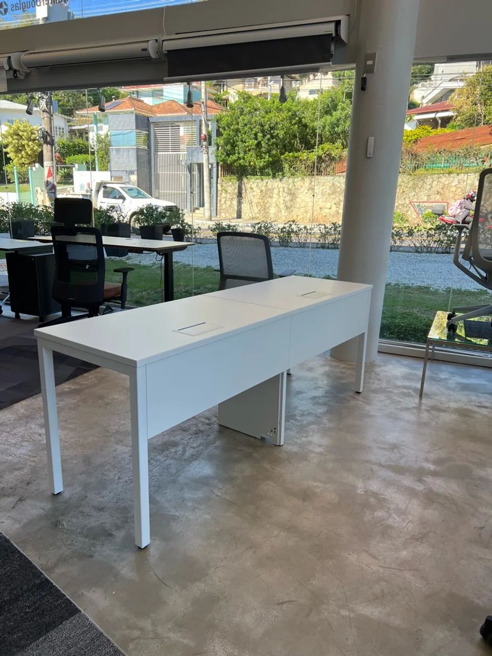 Mesa plataforma 2 pessoas 200x60 nova c/ NF, entrega e montagem