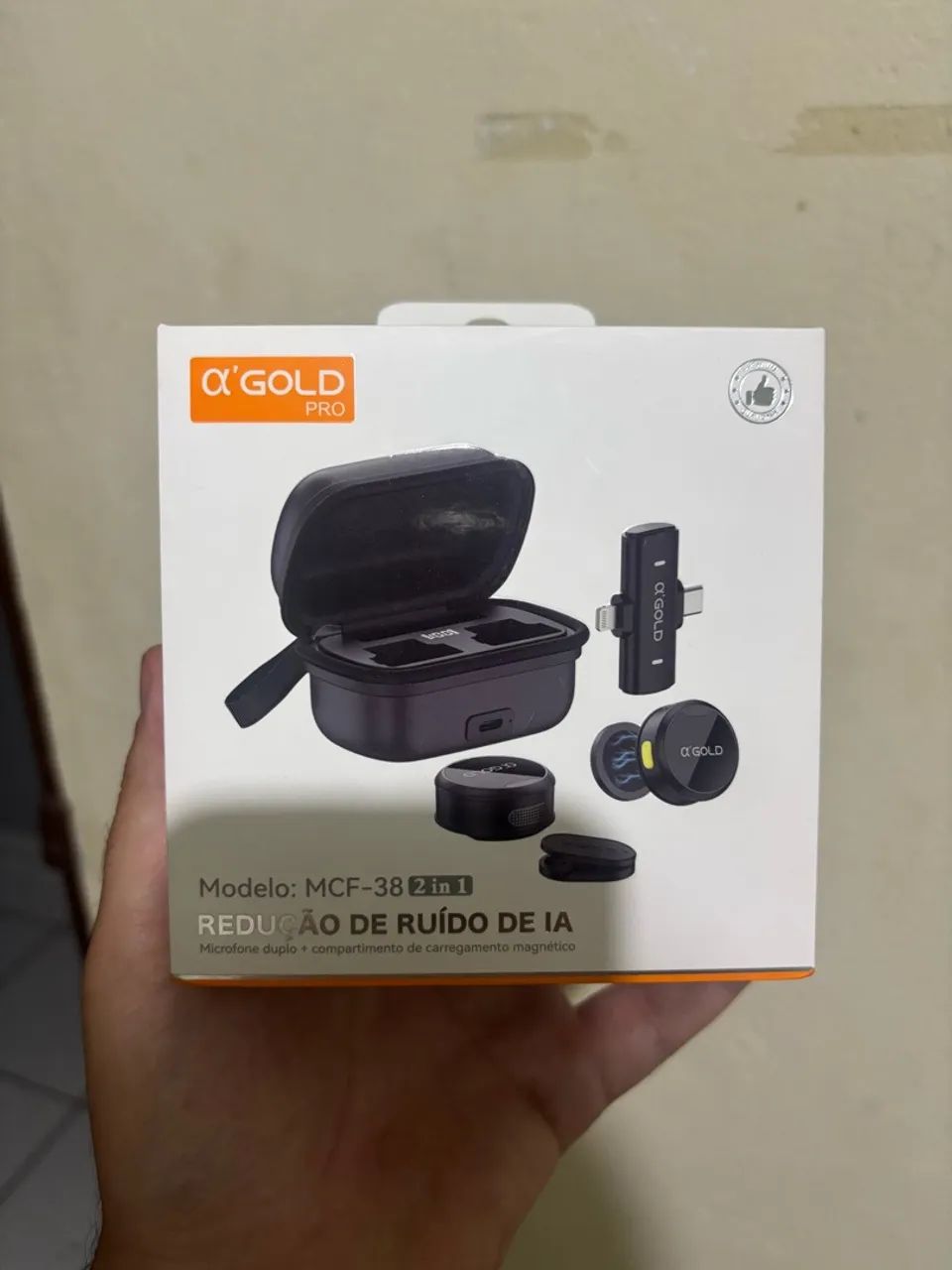 Microfone Lapela Duplo Anti Ruído Tipo C E Lightning Iphone - Foto 5