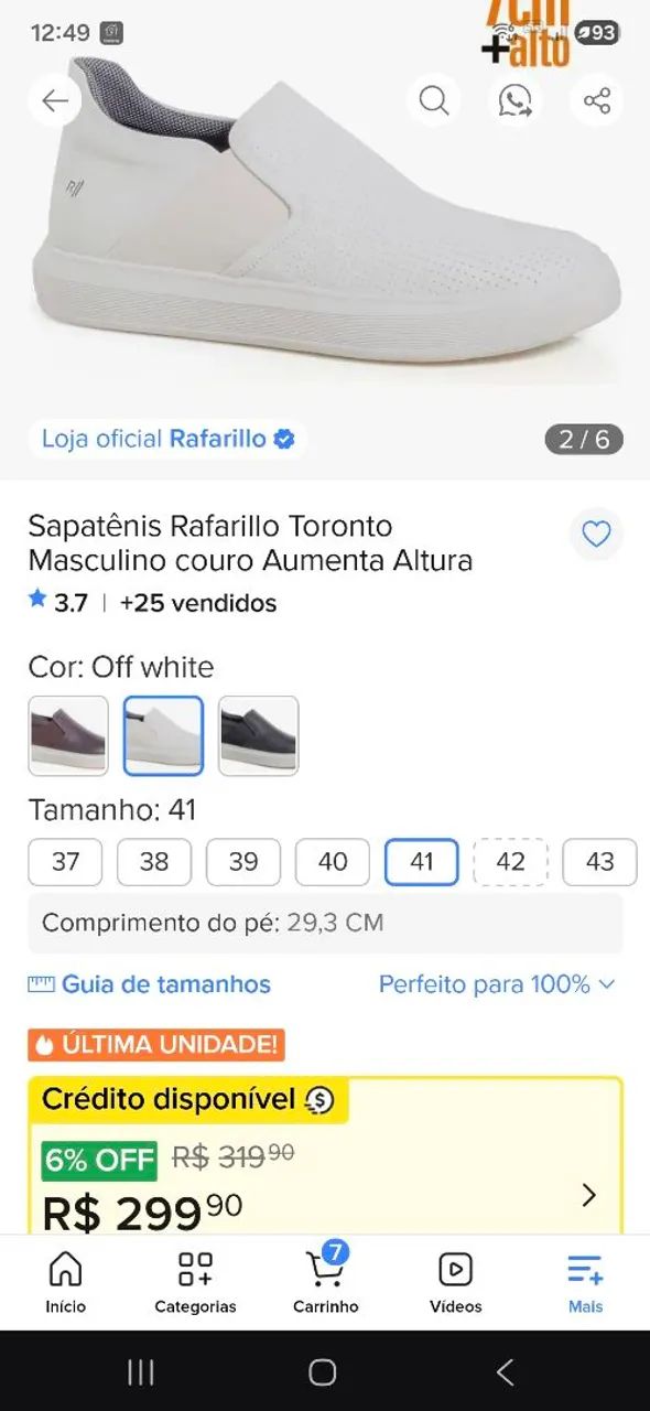 Tenis casual masculino RAFARILLO  - Foto 3