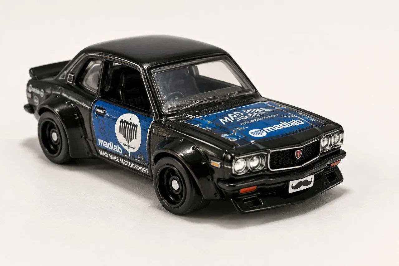 Hot Wheels Mazda RX-3 Mad Mike Compact Kings Lacrado - Brinquedos