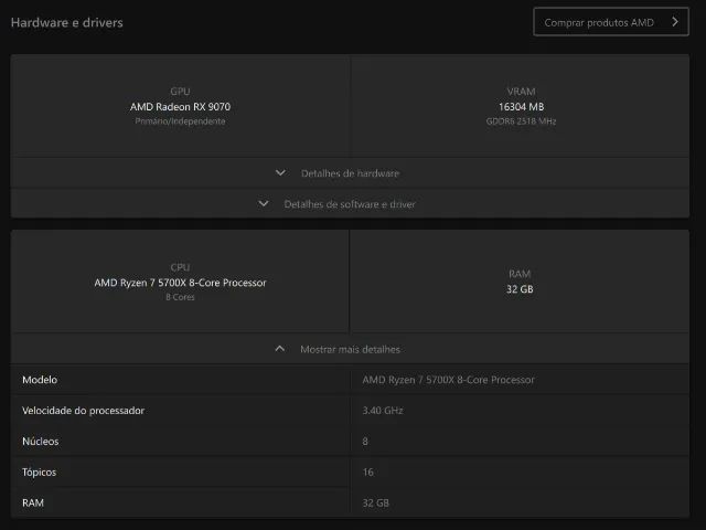 Computador Gamer RX 9070 Ryzen 7 5700x - Foto 2