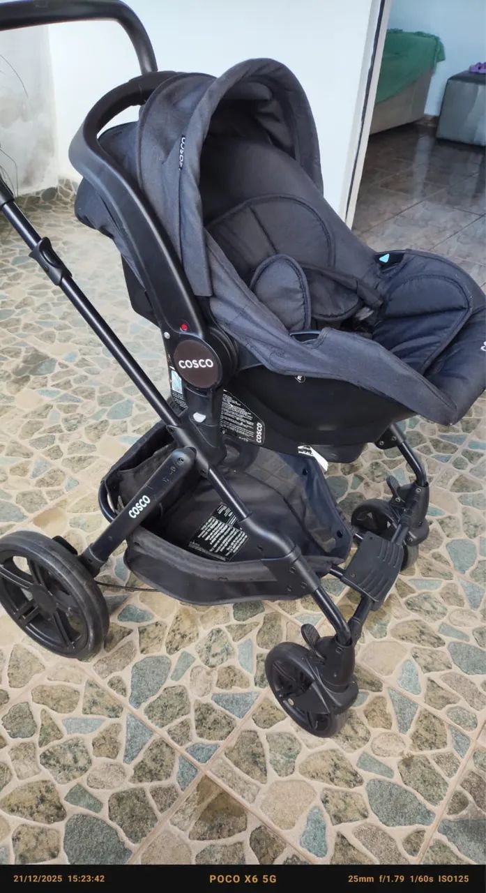Carrinho de Bebê com Bebê Conforto Cosco - Foto 5