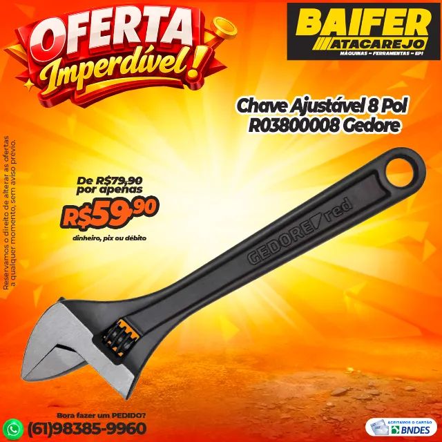 Chave Ajustável 8 Pol R03800008 Gedore