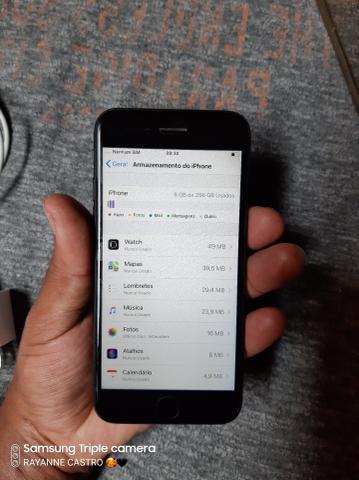 Iphone 7 256 gb fucionando tudo ok troca