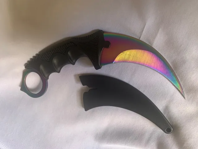 Faca Karambit CS Go 18cm Tática MGJD C/ Bainha Resistente