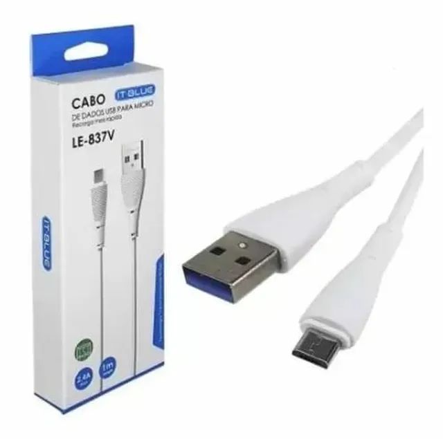 Cabo de Dados micro USB V8 carga rápida 1 metro - Foto 4