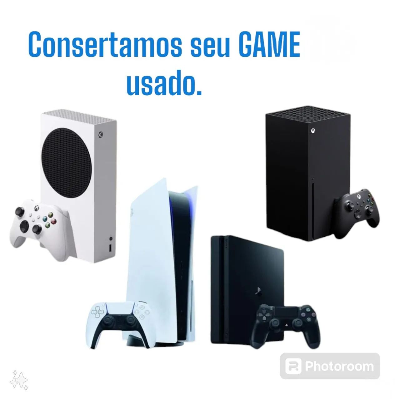Conserto seu Videogame. PS4, PS5, XBOX SÉRIE S, XBOX SÉRIE S, NITENDO