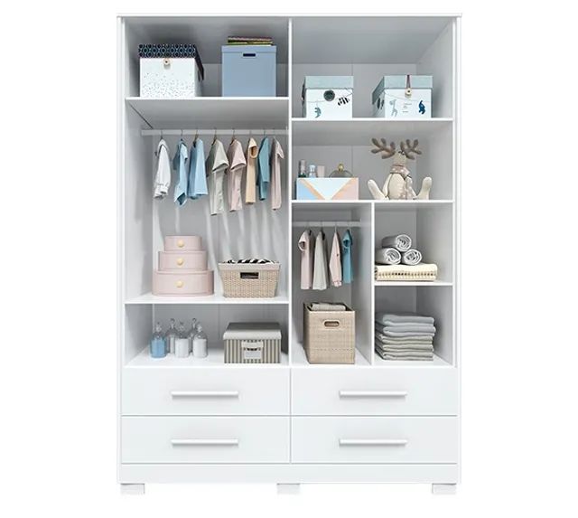 Roupeiro Infantil Noah 100% MDF - Peroba - Foto 4