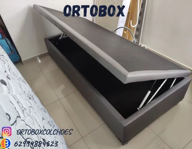 Cama Box Baú Solteiro 88 de largura e 188 de cumprimento - Foto 3