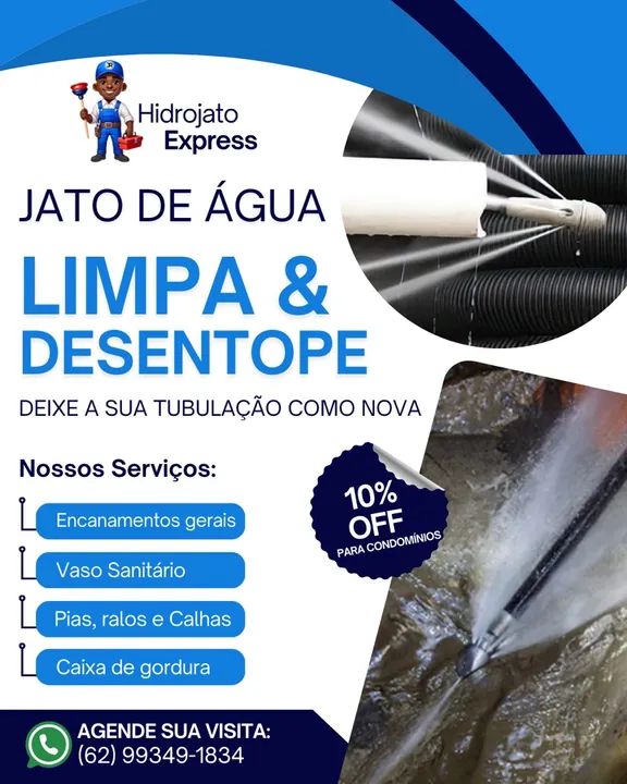 Hidrojateamento, Desentupimento e Limpeza 
