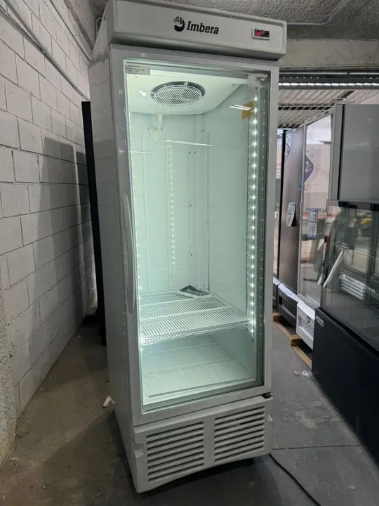 Freezer conservador porta de vidro ar forçado 460l Imbera