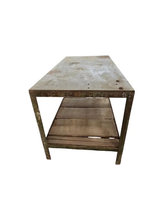 Mesa bancada de aço super reforçada tampo 10mm 0,80 x 1,60m COD 161 - Foto 2